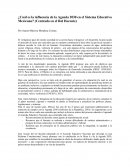 ¿Cuál es la influencia de la Agenda 2030 en el Sistema Educativo Mexicano?