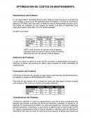 Optimizacion de costos de mantenimiento