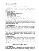 Preparaciones en base a Vegetales