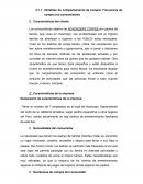 Variables de comportamiento de compra: Frecuencia de compra (no consumidores