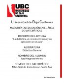 La didáctica, el constructivismo y su aplicación en el aula