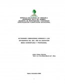 Actividades comunitarias dirigidas a los estudiantes del 2do. año de educación media diversificada y profesional