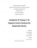 El Tiempo Y El Espacio Como Factores De Desarrollo Social