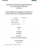 Indicadores de desarrollo humano y su relación con la deserción escolar