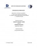 Analisis de proceso de fabricacion