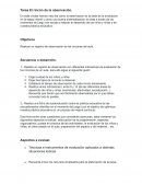 Tarea El rincón de la observación