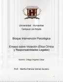 Ensayo sobre Violación (Ética Clínica y Responsabilidades Legales)