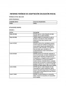 Informe período de adaptación educación inicial