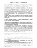 Lo posible , lo real , lo necesario