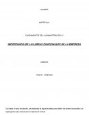 Importancia de las areas funcionales de la empresa