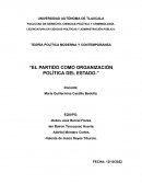 El partido como organización política del estado