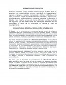 Limpieza y desinfeccion. Normatividad especifica