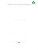 Importancia de la estadistica en la toma de decisiones