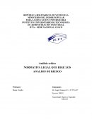 Analisis critico sobre normativa legal para analisis de riesgo