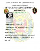 Comunicación trabajo aplicativo: "El diario de Ana Frank”