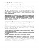 La función comercial de la empresa