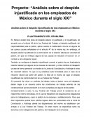 Análisis sobre el despido injustificado en los empleados de México durante el siglo XXI