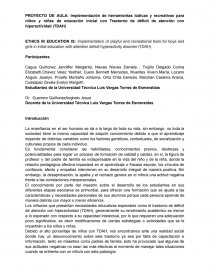 Proyecto de aula: Implementación de herramientas lúdicas y recreativas para niños y niñas de educación inicial con TDAH. Página 1