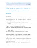 Robots cognitivos humanoides que aprenden por imitación: Implicaciones para estudios de la conciencia