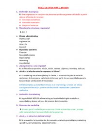 Marketing banco de preguntas. Página 1