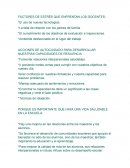 Factores de estrès que enfrentan los docentes