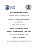 Primer reporte del libro: “Piense y hagase rico"