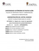 Reporte de un plan de capacitación para el incremento de la productividad laboral