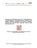 Proceso de construcción o actualización de acuerdos de convivencia escolar y comunitaria