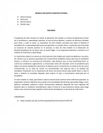 Modelo educativo constructivismo. Página 1