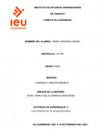 Compras y abastecimiento. Página 1