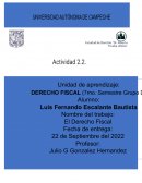 Derecho Fiscal. Análisis de caso