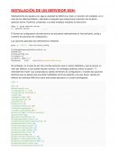 Instalación de un servidor SSH