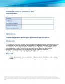 Balanceo de las líneas de producción