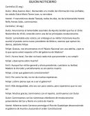 Guion noticiero. Porfiriato