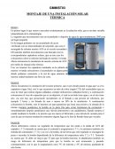 Gestion mantenimiento y montaje de instalacion solar térmica