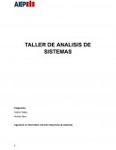 Taller de análisis de ssitemas