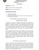 El impacto del estrés en el desarrollo infantil
