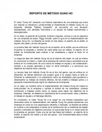 Reporte de método Gung Ho a la carga. Página 1