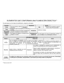 Elementos que conforman una planeación didáctica