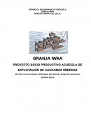 Proyecto socio productivo acuícola de explotación de cachamas híbridas