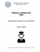 Plan y programa de capacitacion PRM, S. de R.L. de C.V.