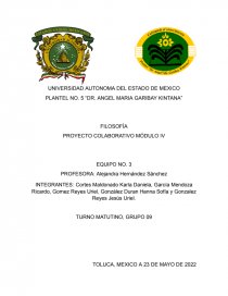 Filosofía Proyecto colaborativo módulo IV. Página 1