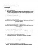 Introducción a la administración . Cuestionario