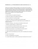 Informe de la actividad propuesta por los grupos