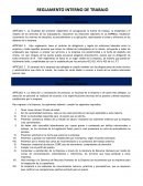 Reglamento interior de trabajo