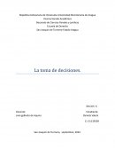 La toma de decisiones en cualquier ámbito de la vida