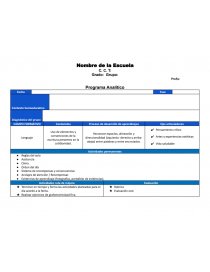 Plan analitico. Página 1