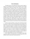 Ética profesional es un compromiso con nosotros mismos