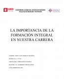 ¿Qué importancia tiene la formación integral en nutrición?