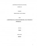 La importancia de la educacion emocional, en el proceso de aprendizaje